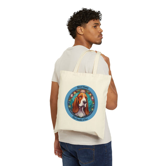 Basset Hound tote bag,  Cute basset hound bag, Love basset hound tote bag, earth friendly tote, Cotton Canvas Tote Bag